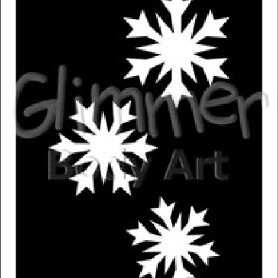 Glitter tattoo 035 Cascading Snowflakes Pack Of 5 